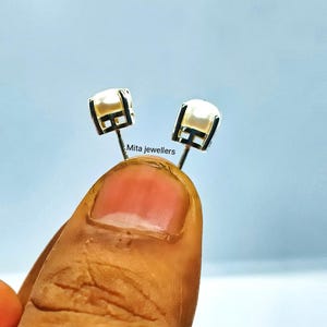 Pearl Stud Earrings Sterling Silver, Freshwater Tiny to Large AA+ 3mm 4mm 5mm 6mm 7mm 8mm 9mm 10mm 11mm Classic  Silver Pearl Earrings,