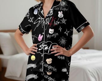 Straykids Signature - pyjamas de groupe de membres Skzoo Kpop, peluche SKZOO, produits dérivés SKZ, produits dérivés Stray Kids, cadeau pour les fans de Stay