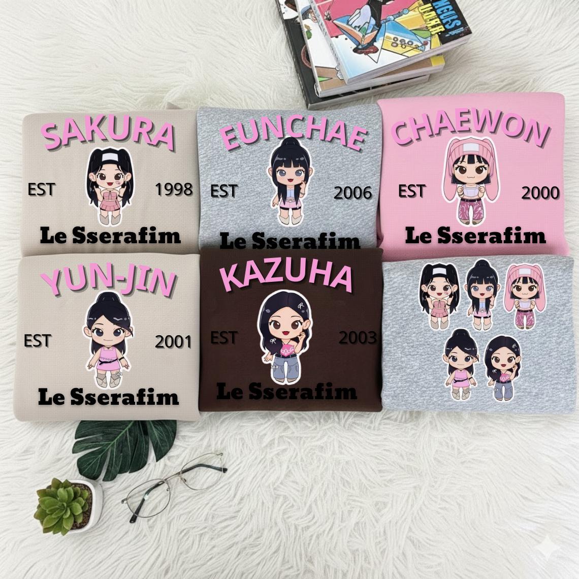 LE SSERAFIM SPAGHETTI カズハ Tシャツ 半袖 LE SSERAFIM SPAGHETTI カズハ Tシャツ 半袖 LE SSERAFIM SPAGHETTI