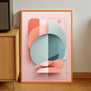 Abstract Art | Modern Shapes | Pastel Colors | Geometric Design | Minimalist Decor | Wall Art | Digital Print