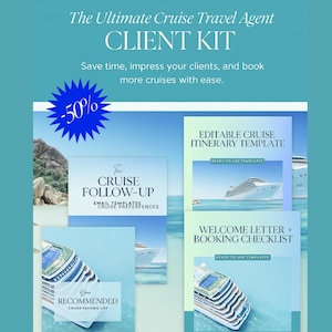 Cruise Client Kit for Travel Agents | Editable Google Docs & Canva Templates | Cruise Questionnaire, Itinerary, Welcome Letter, Packing List