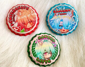 Honkai Star Rail | Bottle Cap Pin | Phainon | Mydei | Anaxa