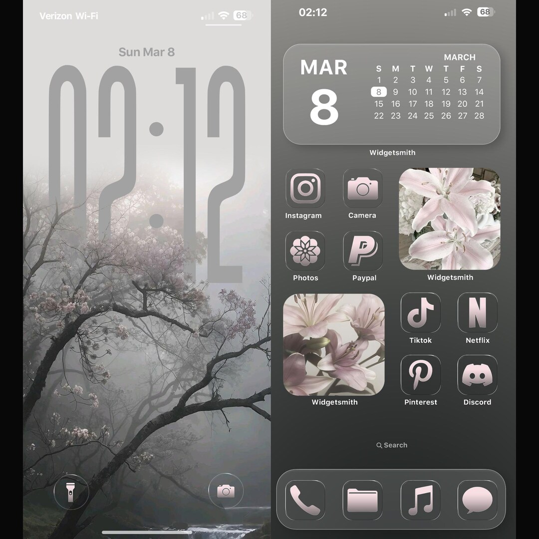 Pink Chrome Glassmorphism App Icons Bundle | 6-in-1 Ios Android Theme ...