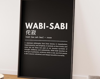 Wabi Sabi Poster Japanese Wall Art Print for Home Office Decor Printable Digital Download