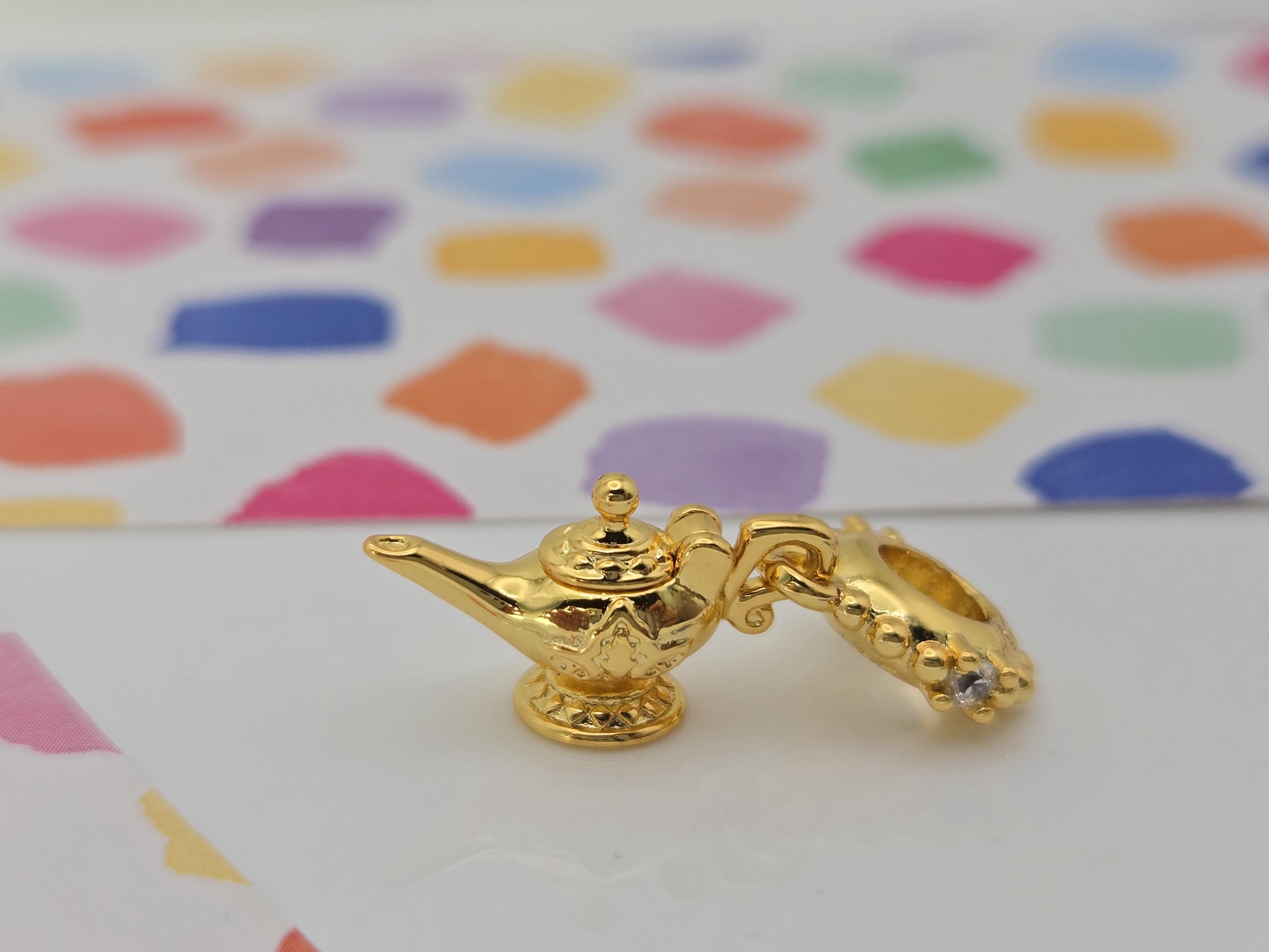 New Authentic Pandora Disney Aladdin Lamp Charm Fit Bracelet