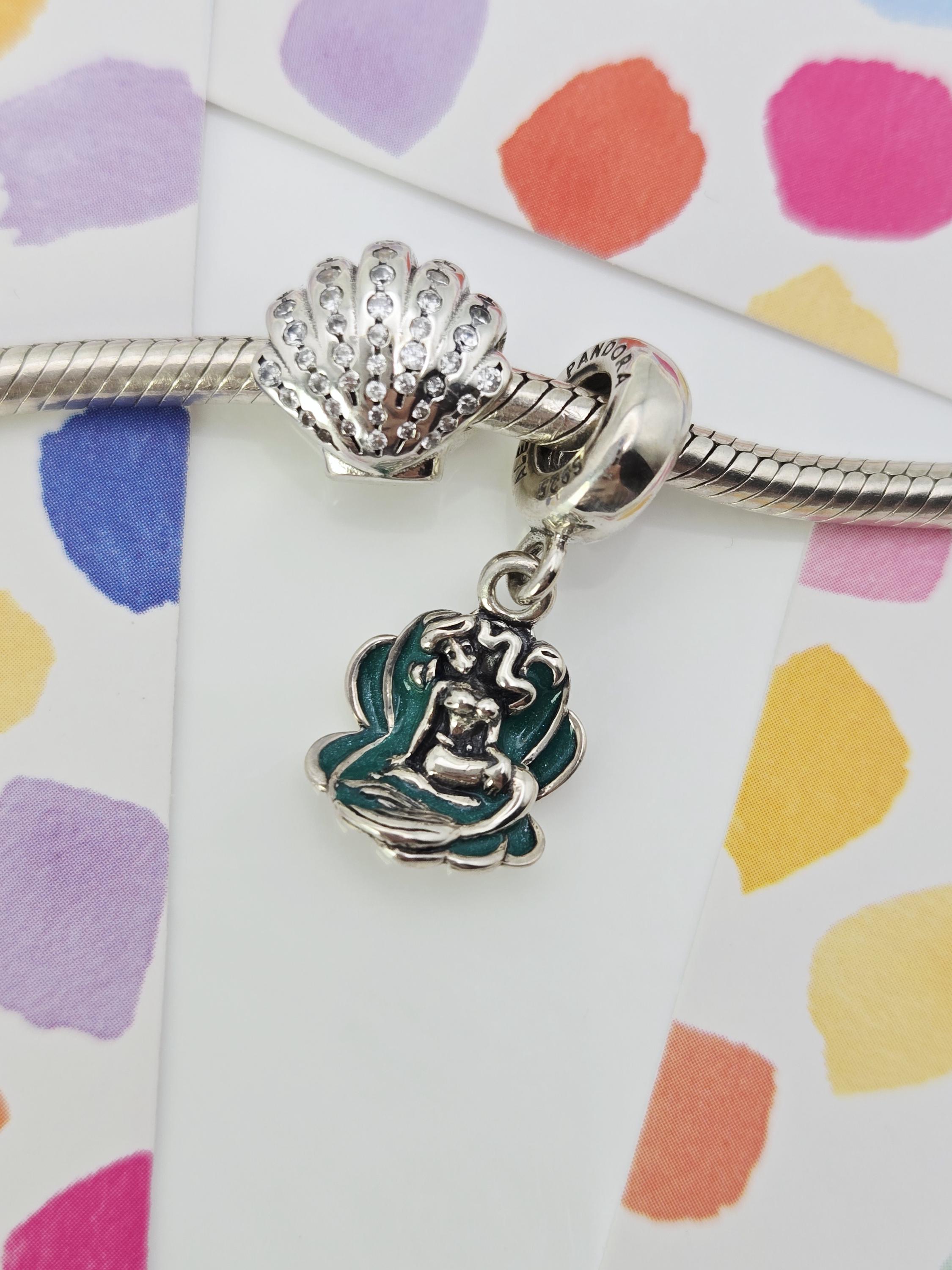 New Authentic Pandora Disney Ariel Mermaid Shell Charms Fit