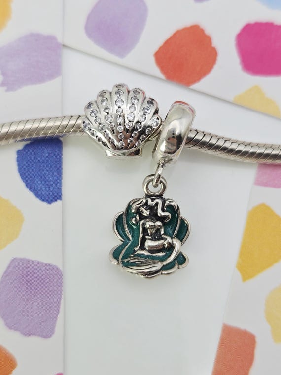 New Authentic Pandora Disney Ariel Mermaid Shell Charms Fit