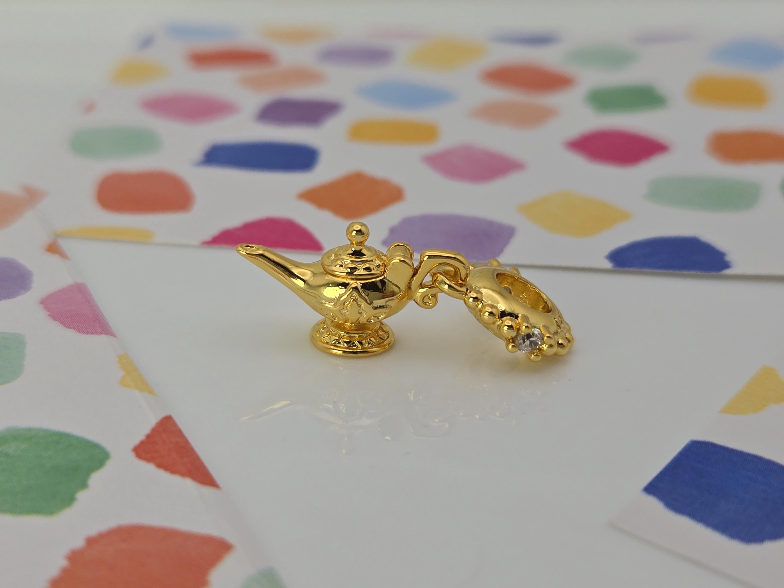 New Authentic Pandora Disney Aladdin Lamp Charm Fit Bracelet