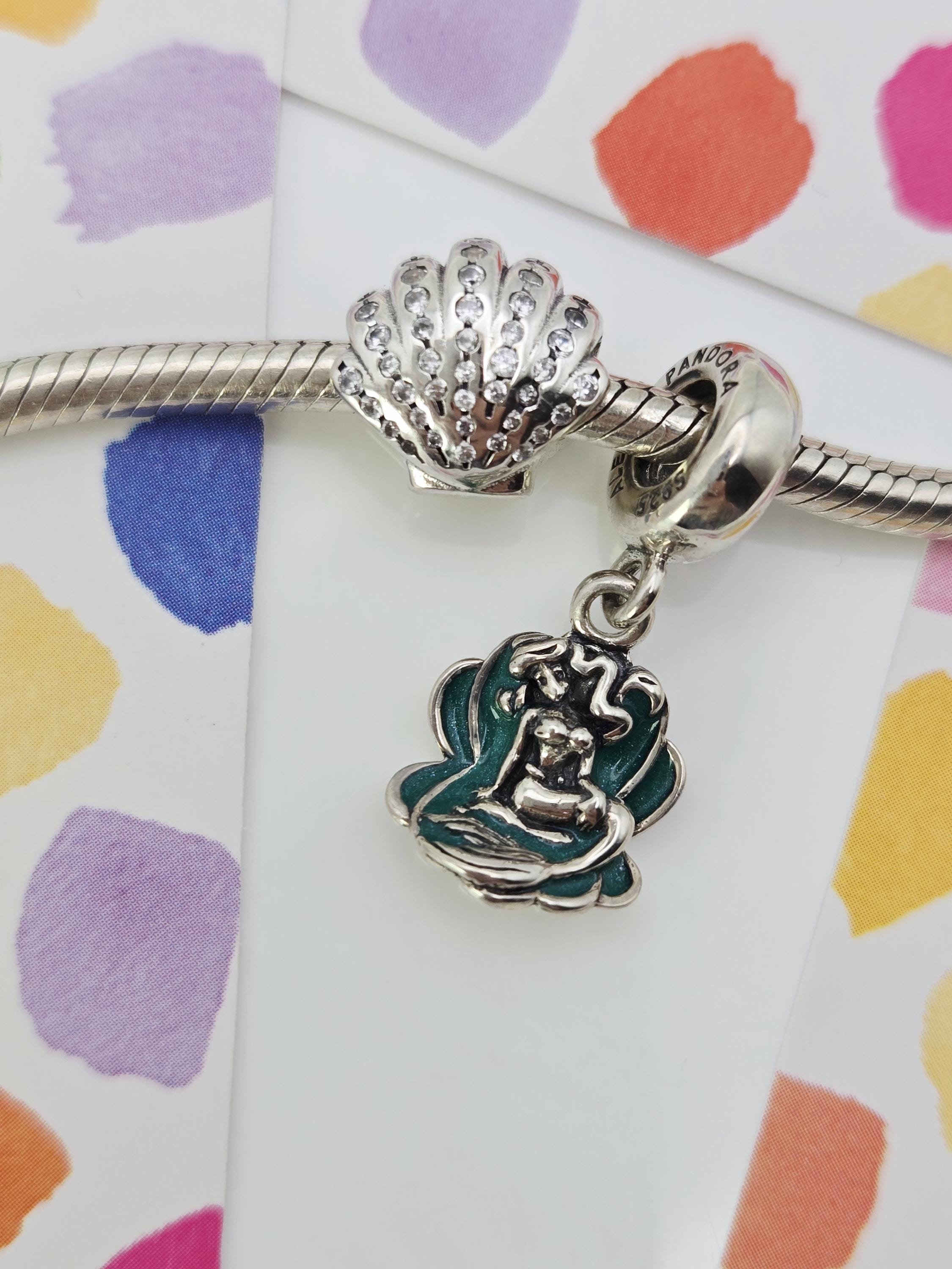 New Authentic Pandora Disney Ariel Mermaid Shell Charms Fit