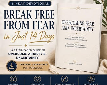 14-Tage christliche Andacht Zeitschrift | Überwinden von Angst, Angst Arbeitsbuch (Digitaler Download)