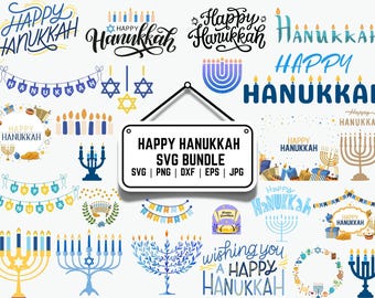 Hanukkah SVG Bundle: Funny Jewish Holiday Designs (Digital File)