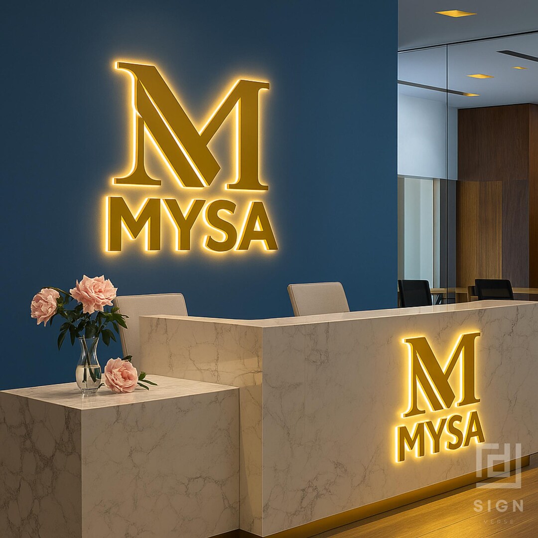 Custom Backlit Channel Letters | LED Metal 3D Name Sign for Wall Decor ...