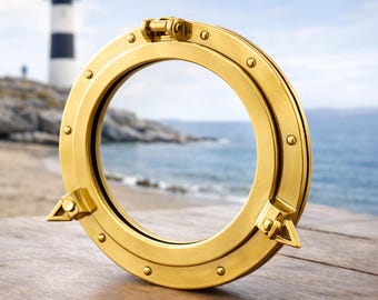Vintage Ship Porthole Window – Nautical Marine Wall Decor / Boat Porthole Frame