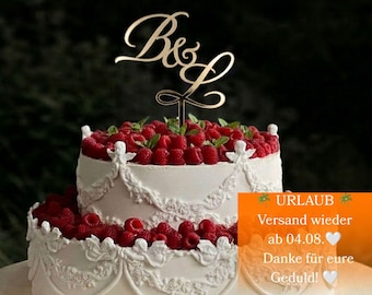 Gold Monogramm Hochzeit Initial Hochzeitstorte Topper personalisierte Cake Charm,Oval Caketopper