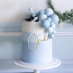 Erster Geburtstag Cake Topper One,Tortendeko für 1 Jahr, Smash Cake Deko, moderner Tortenstecker Kindergeburtstag