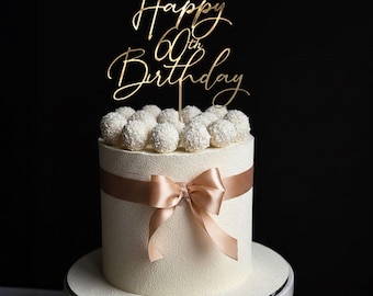 Custom cake topper Happy Birthday mit individueller Zahl,Tortenstecker