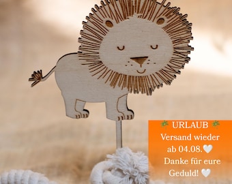 Löwe Cake Topper Boho Safari Dschungel Holzdeko Kindergeburtstag Tortendeko  Deko Jungle Party Geburtstag