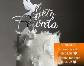 Gold Confirmation Cake Topper,Sveta potvrda,Zur Firmung ,Tortendeko Konfirmation,Tortenstecker