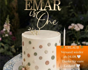 Erster Geburtstag,Name is One,Kindergeburtstag,First Birthday Boho Cake Topper  personalisiert
