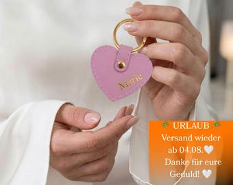 Personalisierter Schlüsselanhänger,Anhänger Gold Individuell  Handgemacht  Leather Geschenkidee