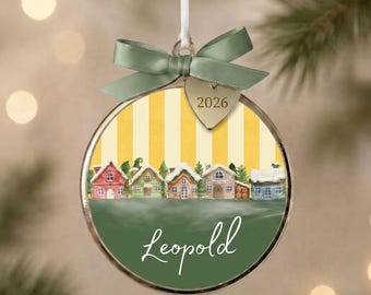 Geschenk Weihnachten Ornament mit Namen in Gold Personalisierte Christbaumkugel  Weihnachtsgeschenk für Kinder,Kindergeschenk