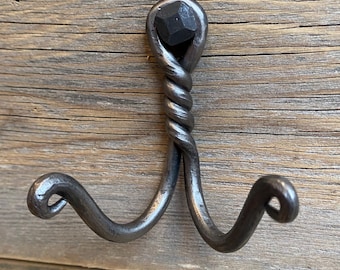 Original Double Twisted Hook - Blacksmith Made and Hand Forged