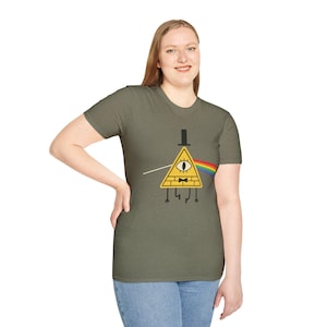 Prism Cipher Shirt, Gravity Falls x Dark Side of the Moon Tee | Bill Cipher Inspired Graphic Unisex Softstyle T-Shirt, Comfortable Shirt