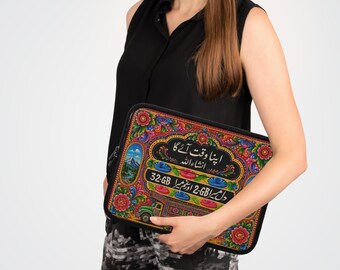 Personalized Truck Art Laptop Sleeve, Waterproof Neoprene Travel Bag (7"-17")