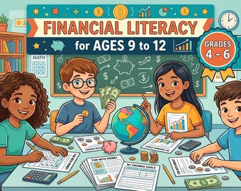 Kids Personal Finance Workbook | Money Management Math Worksheets (Grades 4-6)