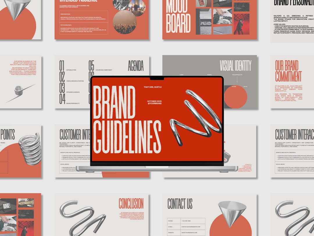 Animated Brand Guidelines Canva Template: Modern Presentation (digital ...
