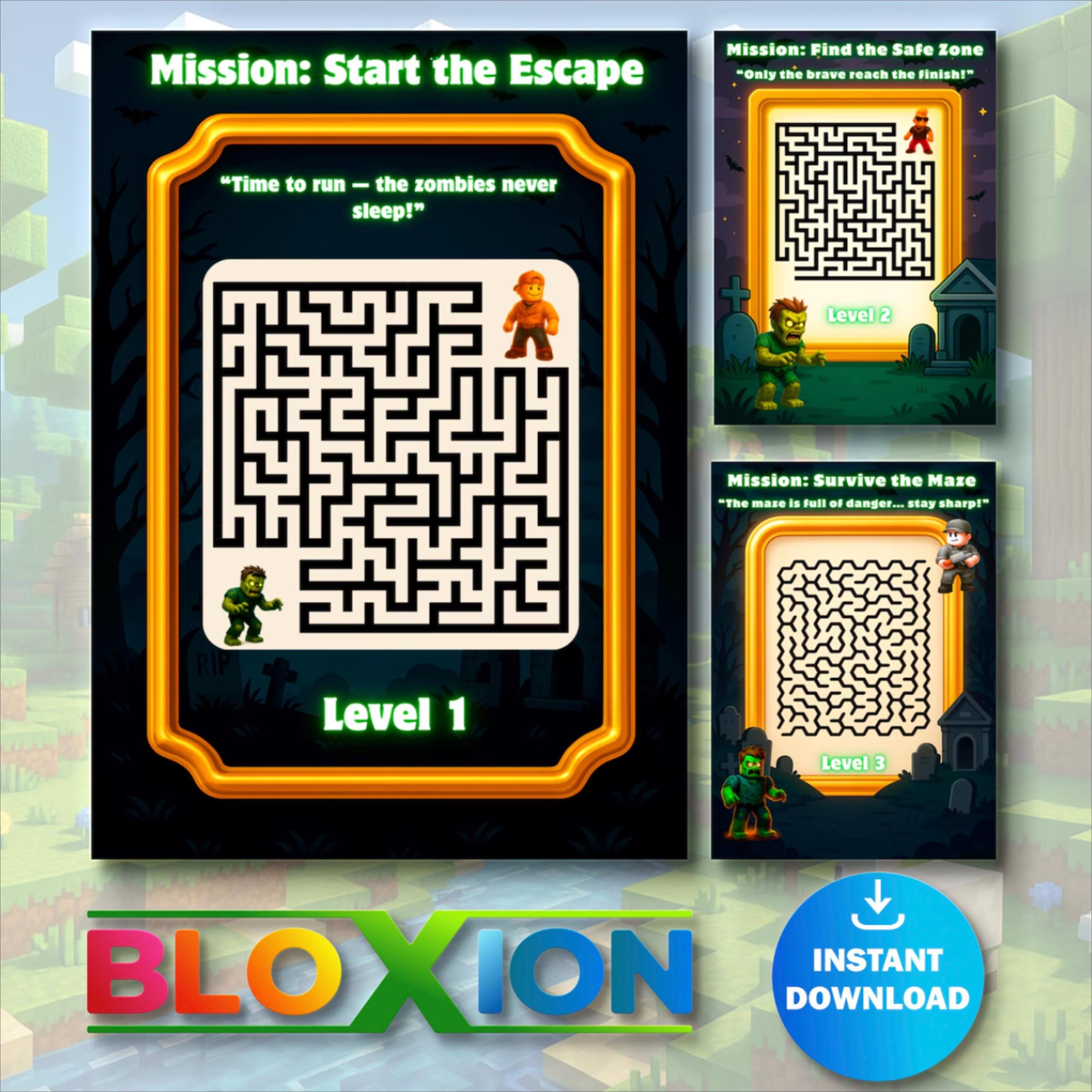 Zombie Apocalypse Activity.pdf Roblox Zombie Apocalypse Activity Pack for Kids – Coloring Pages ...