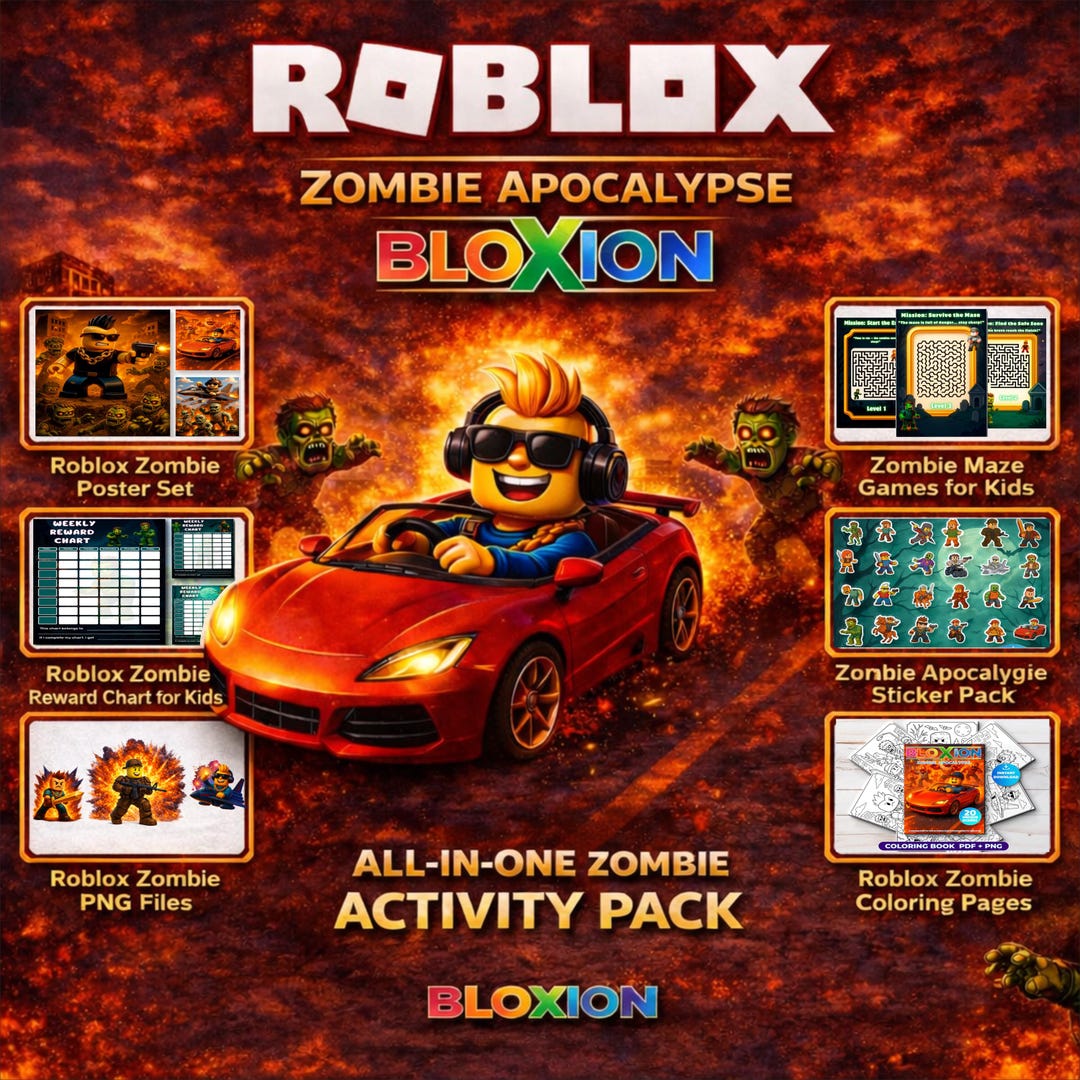 Zombie Apocalypse Activity.pdf Roblox Zombie Apocalypse Activity Pack for Kids – Coloring Pages ...