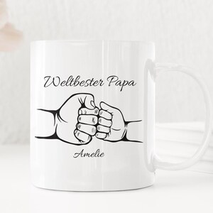 Personalized Dad Mug – Father&#39;s Day Gift, Birthday Gift or New Baby Gift – Ceramic Mug with Name & Year – World&#39;s Best Dad