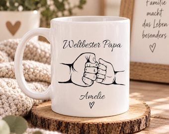 Papa Mok met Naam | Gepersonaliseerd Cadeau voor Papa | Beste Papa Mok | Vaderdagcadeau | Verjaardagscadeau voor Papa | Papa Cadeau