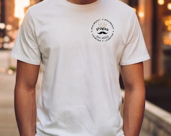 Gepersonaliseerd T-shirt voor papa, Vaderdagcadeau, Gepersonaliseerd T-shirt voor papa, Cadeau-idee voor papa, Vaderdagcadeau, T-shirt met geboortejaar
