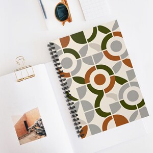 Modern Geometric Spiral Notebook - Perfect for Journaling, School, Gifts, Bullet Journaling, Note-taking