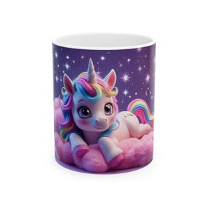 Grillige keramische eenhoornmok - Leuke koffiekop voor liefhebbers van eenhoorn, ideaal cadeau voor verjaardagen, feestdagen en dagelijks plezier