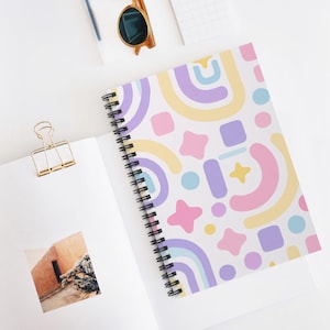 Colorful Pastel Spiral Notebook - Perfect for Journaling, Planning, School Notes, Gift, Doodle