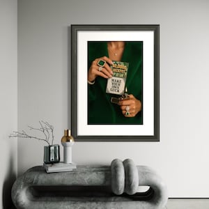 Green Glam Motivational Art Print: Make Your Own Luck (Digital Download)