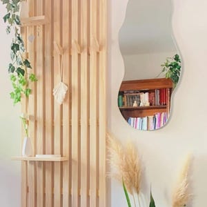 Wooden Decorative Wall Shelf Rustic Floating Shelf for Living Room Bedroom Kitchen Storage & Display Organizer Home Decor