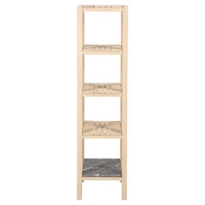 Wooden Bathroom Towel Holder & Organizer Shelf - Decorative Wall Mounted Rack for Towels  Accessories