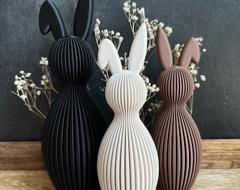 Japandi Decorative Rabbit 3D Print | Modern Minimalist Easter Decoration | Scandinavian Rabbit Sculpture Home Accessory