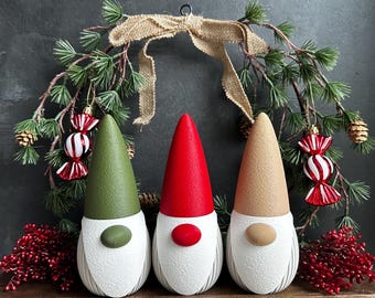 Scandinavian Gnome Decor | Modern 3D-Printed Gnome | Minimalist Christmas Decoration | Japandi Winter Figurine | Christmas Gift Idea