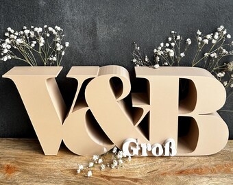 Personalized wedding gift with names and initials | Wedding gift for the bride and groom | Custom wedding gift | Money gift idea