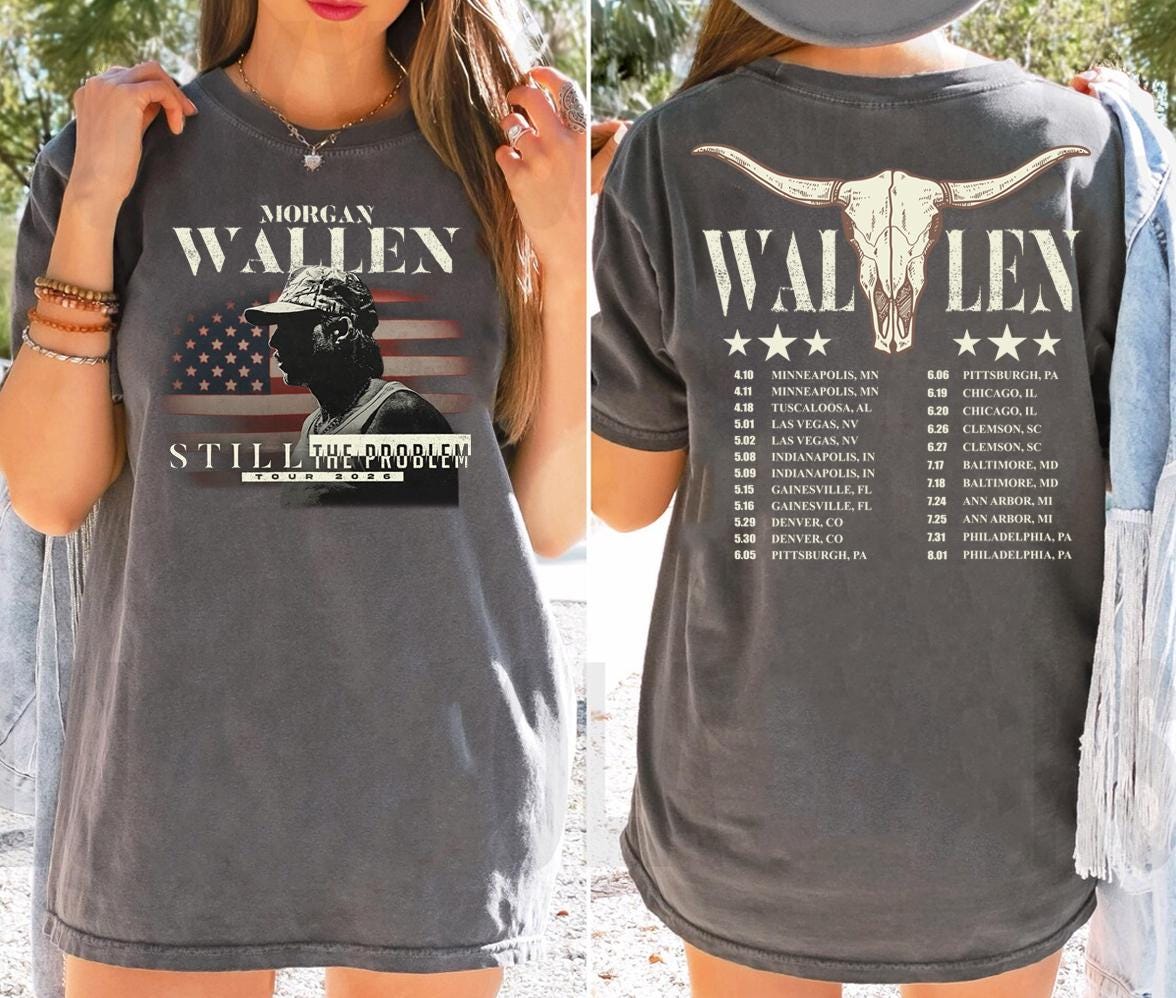 Discover Wallen Western Still The Problem Tour 2026 Double Sided T-Shirt