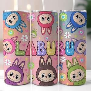 Funny Cartoon Character 20oz skinny tumbler png, Trending Pink Cartoon Character, Cute Doll 20oz tumbler wrap, tumbler sublimation, png file