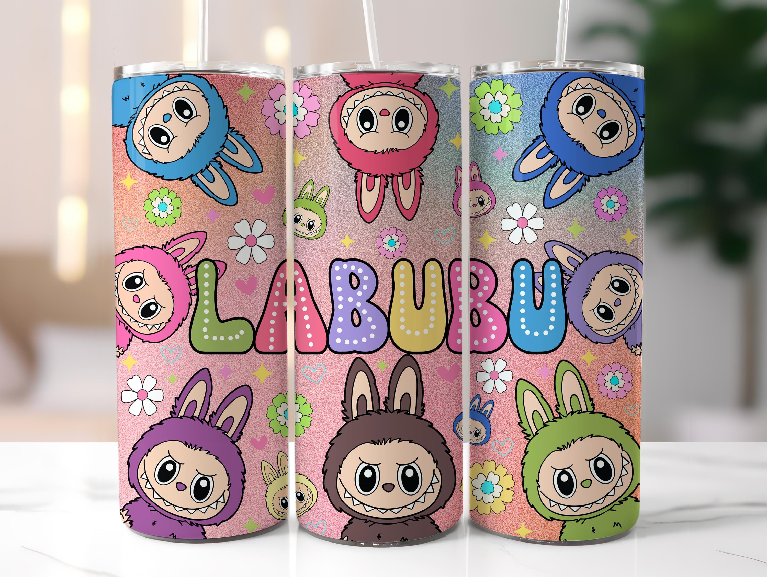 Funny Cartoon Character 20oz skinny tumbler png, Trending Pink Cartoon Character, Cute Doll 20oz tumbler wrap, tumbler sublimation, png file
