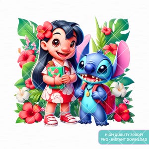 Stitch Back to school PNG, 1 high-resolution image, Lilo Stitch png Sublimation, First Day of School png, Clipart File, digital download