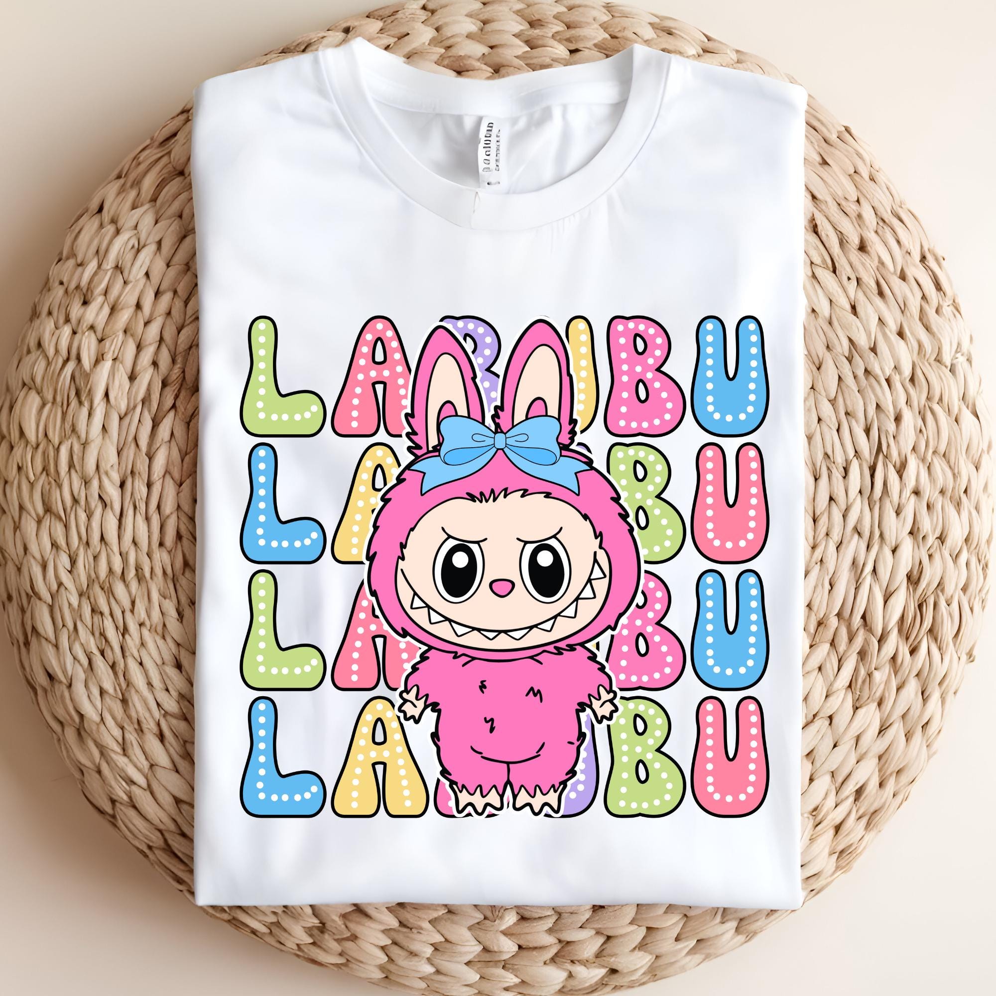 Doll Character png, Trending Pink Cartoon Character Design, Perfect Gift for Kids, La Bubu Monster Png, Funny Cartoon Png, Png file