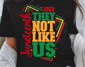 They Not Like Us Svg Png, Juneteenth 1865 png, Afro Juneteenth, Independence Day Shirt design, Black History Month png, Cut File For Cricut